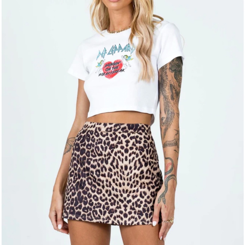 NWT Princess Polly Mini Skirt - Leopard Print